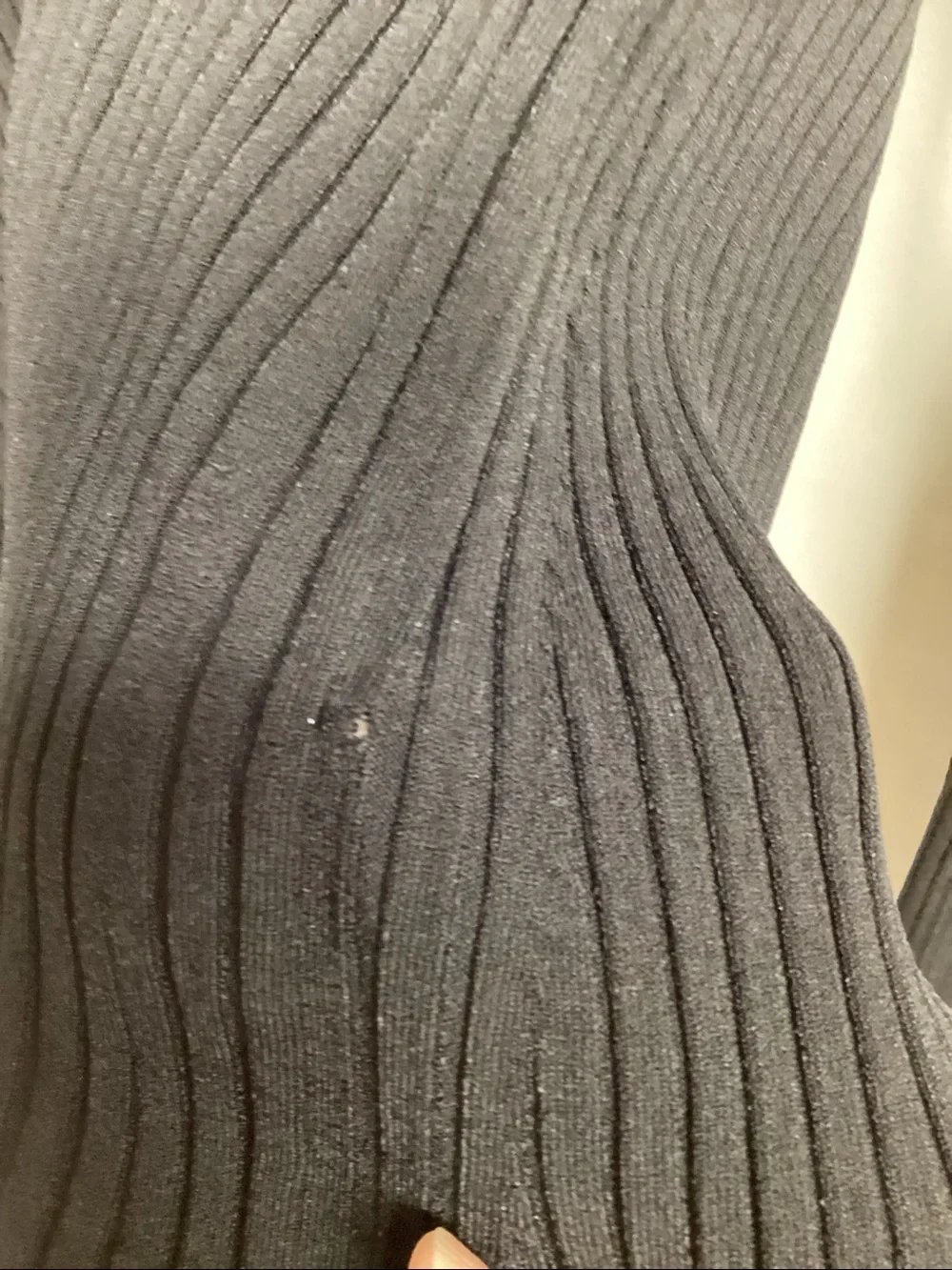 HELMUT LANG Ribbed Tie Back Sweater Black Size Small